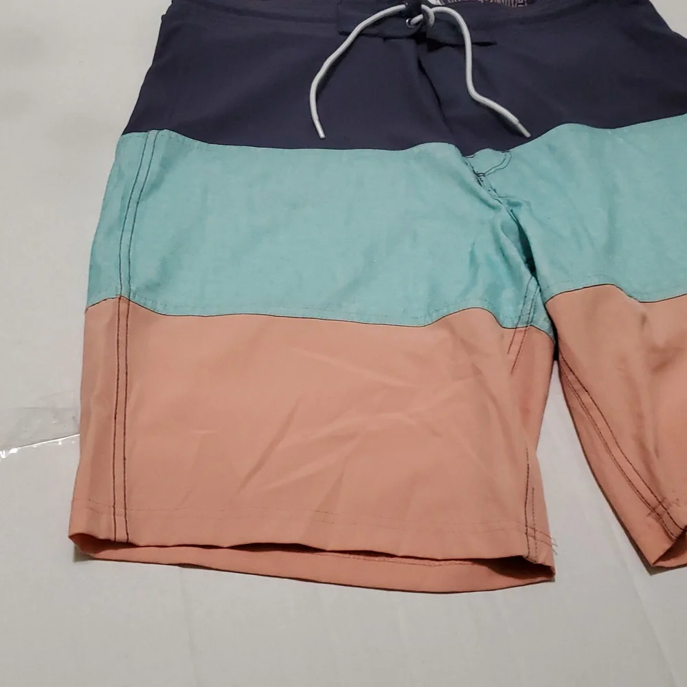 Old Navy Californis Colorblock Boardwalk Surfer Swim Shorts 34